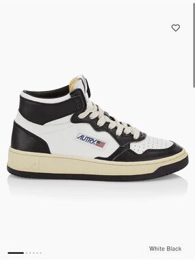 Autry Women's Mid-Top Sneakers in White and Black